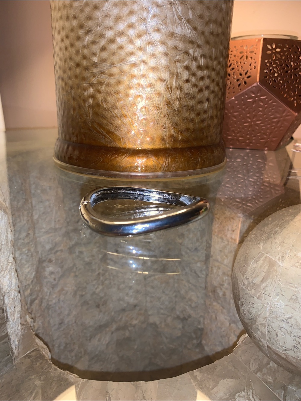 Sterling-Style Silver Wave Cuff Bracelet